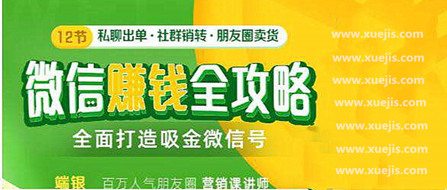 12节微信赚钱全攻略  百度网盘