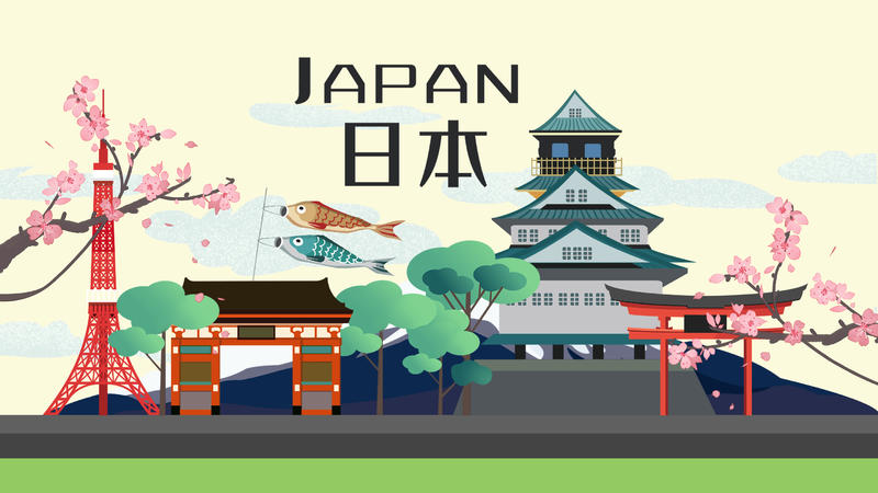 上百款国潮风城市插画素材 百度网盘插图
