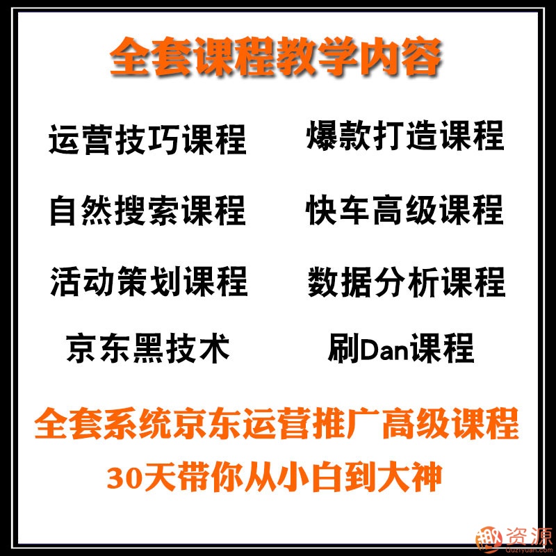 2019京东平台店铺运营教程快车营销技巧高级开店全套电商视频教学插图1