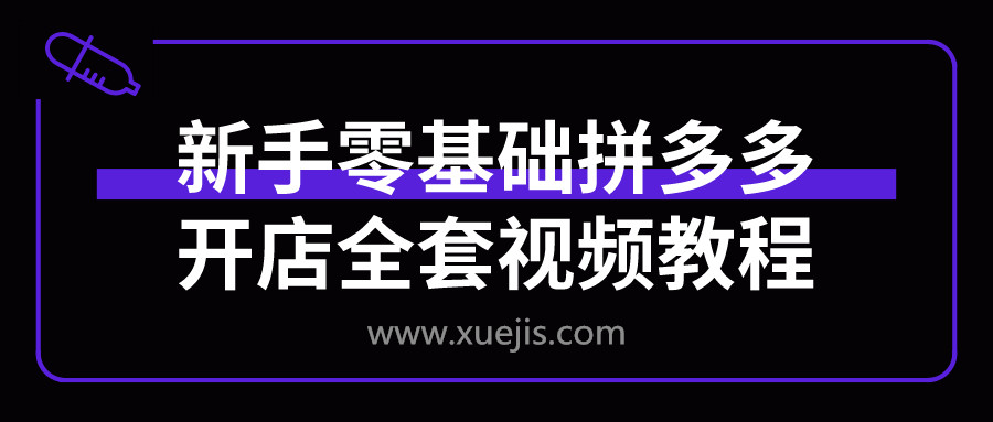 新手零基础拼多多开店全套视频教程  百度网盘插图