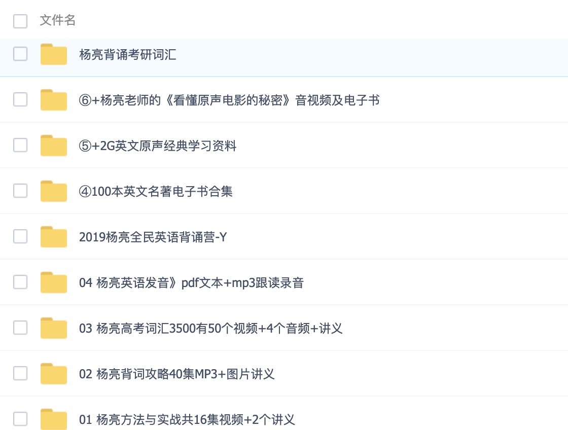 杨亮讲英语全套学习资料合集 百度网盘插图1