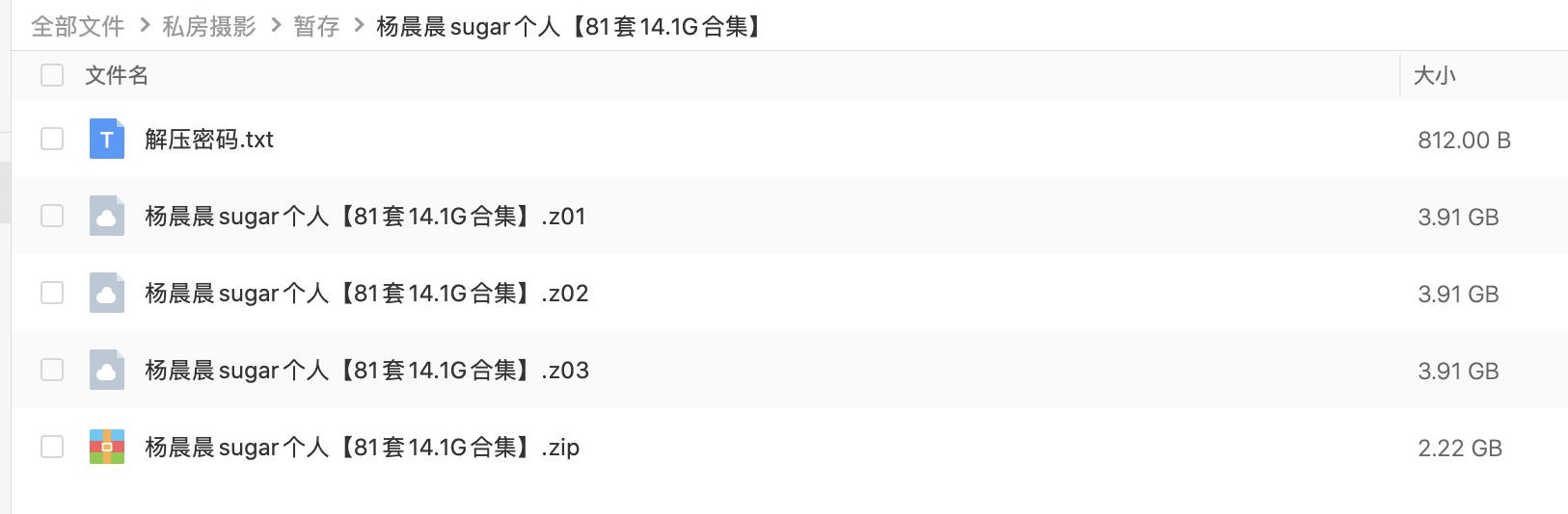 秀人网xiuren杨晨晨sugar私房写真分享【81套14.1G合集】 百度网盘插图1