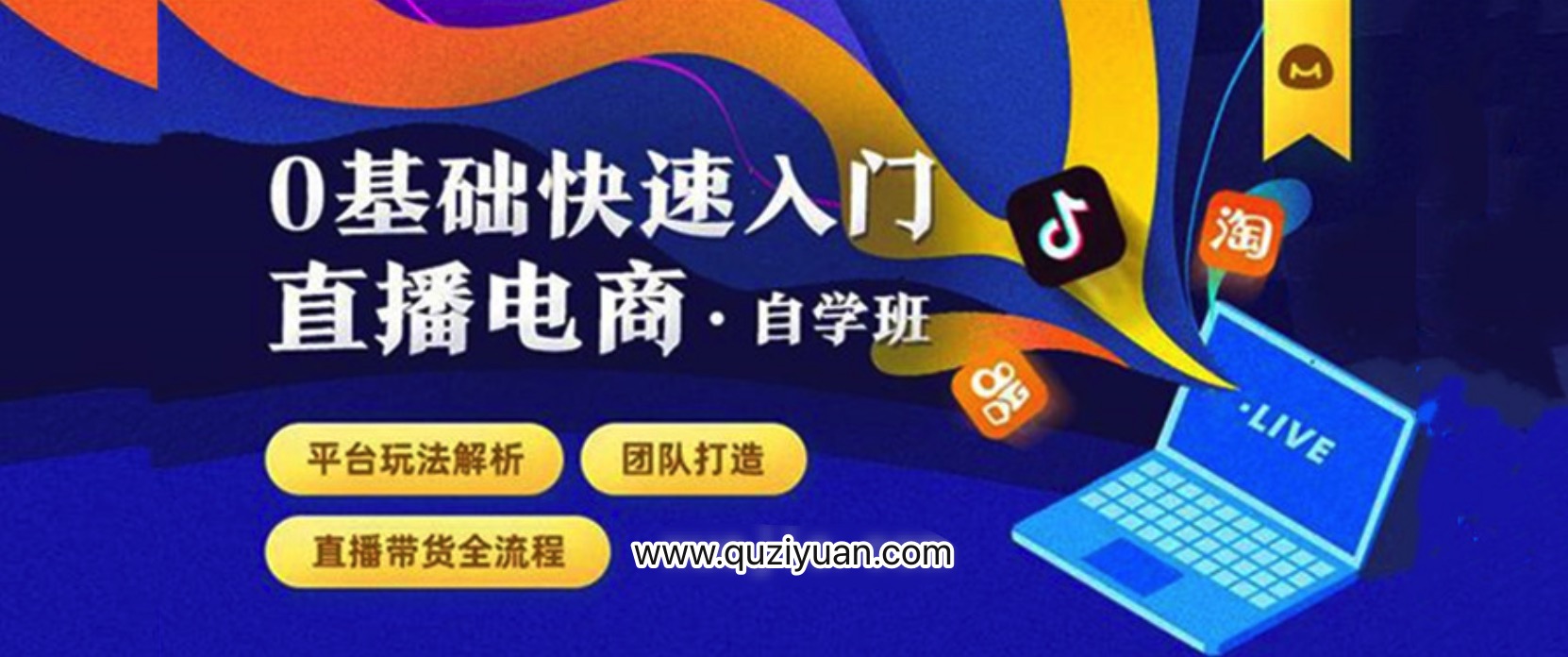 0基础快速入门直播电商课程：直播平台玩法解析-团队打造-带货全流程等环节 百度网盘插图