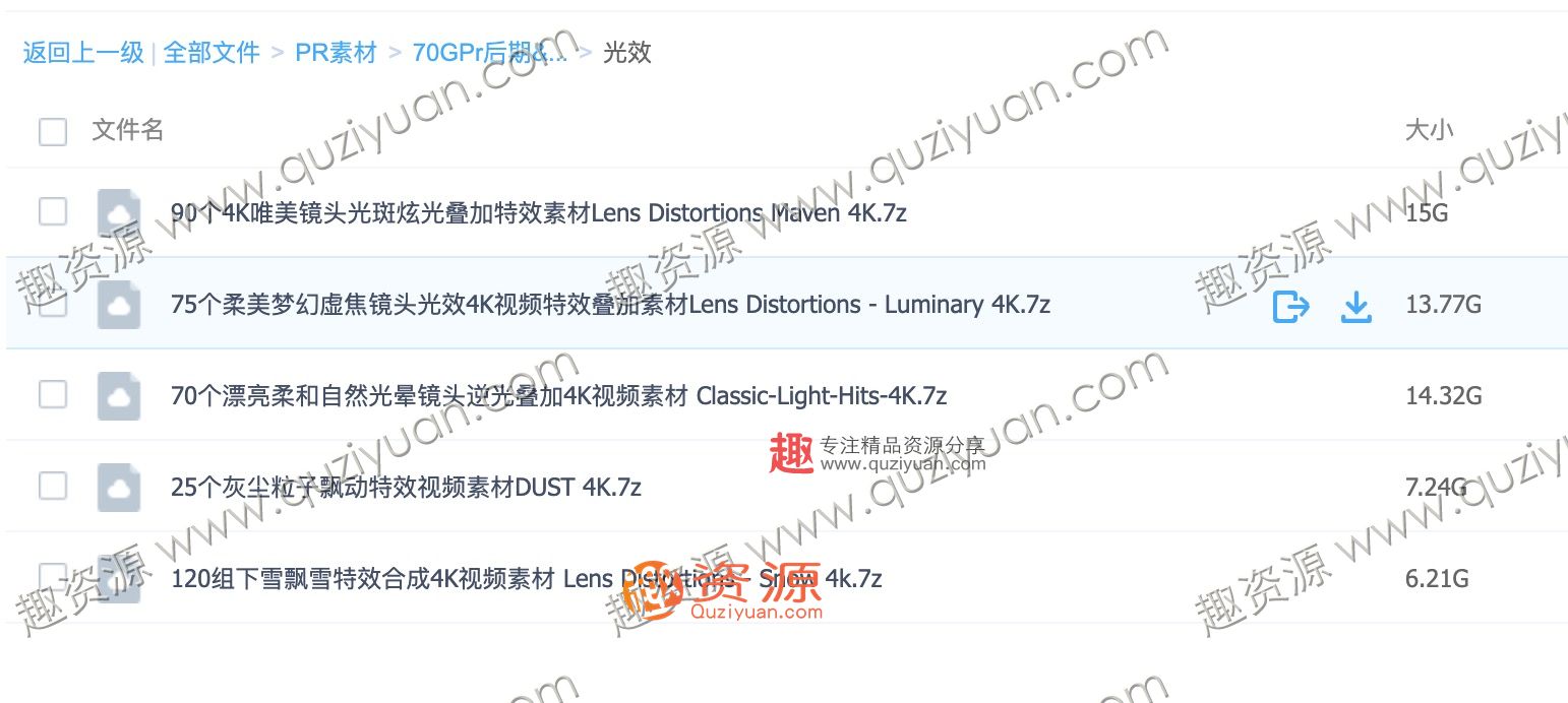 100GB PR素材合集包PR转场PR后期素材 百度网盘插图4