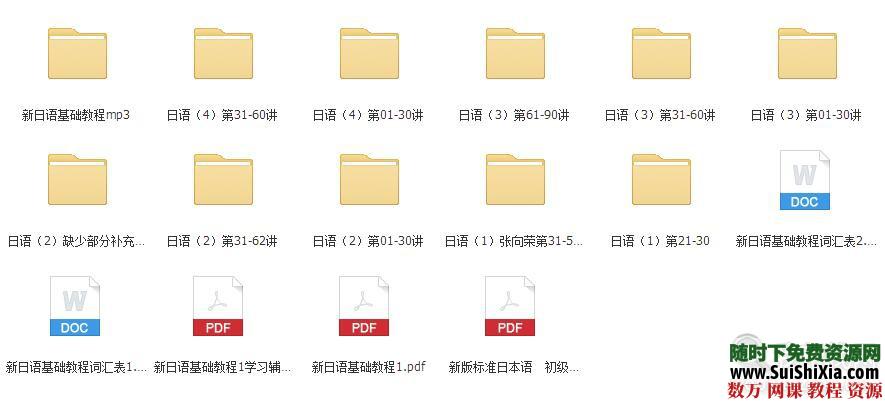 日语学习资料大全，新日语基础mp3+视频教程+单词表插图