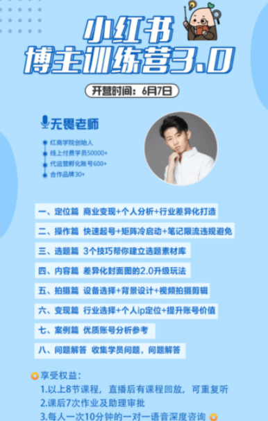 红商学院：小红书博主训练营3.0价值998元-百度云分享_趣资料教程资源