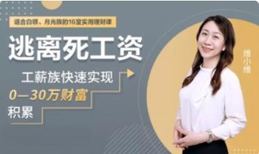维小维 理财课程逃离死工资【完结】百度云分享_趣资料视频资源