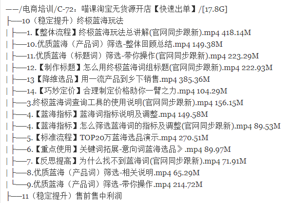 猫课2020苏博士淘宝无货源开店【快速出单】_百度云分享_趣资料视频教程