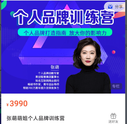 张萌萌姐个人品牌训练营-价值3990元-百度云网盘教程资源