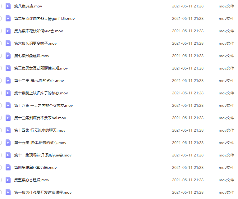 混沌哥真男人教学课程（更新版）_趣资料视频资源