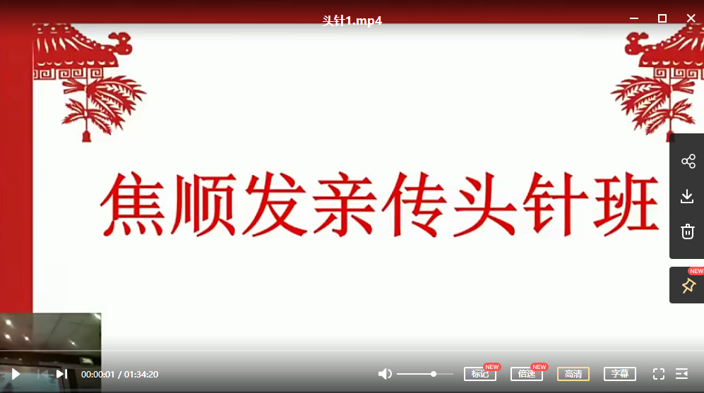 针灸：焦顺发~焦氏头针培训班高清视频14.64G含课件_百度云网盘视频教程插图