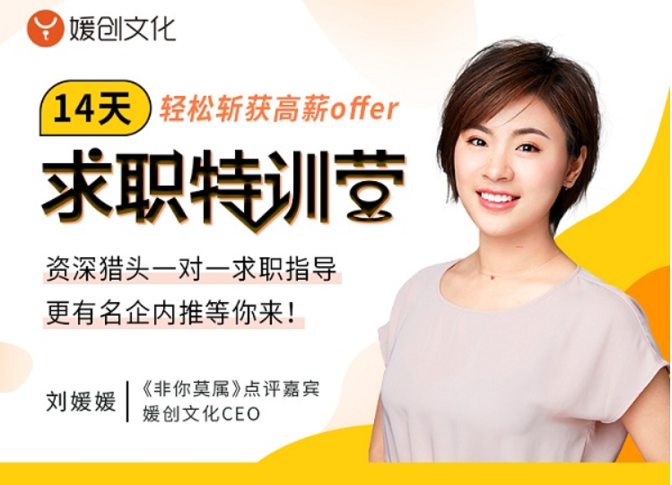 刘媛媛亲授：14天求职特训营，轻松斩获高薪offer 解决求职面试问题 百度云网盘教程资源