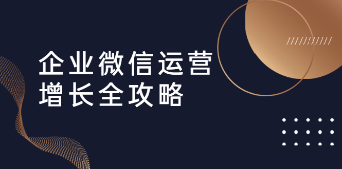 企业微信运营增长全攻略:引流+裂变+运营+成交 百度网盘插图 企业微信运营增长全攻略:引流+裂变+运营+成交 百度网盘插图