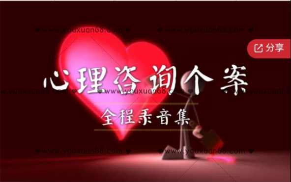 《心理咨询个案全程集》 音频课_百度云网盘视频资源