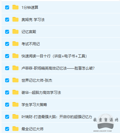 大脑超强记忆力训练大师培训大合集