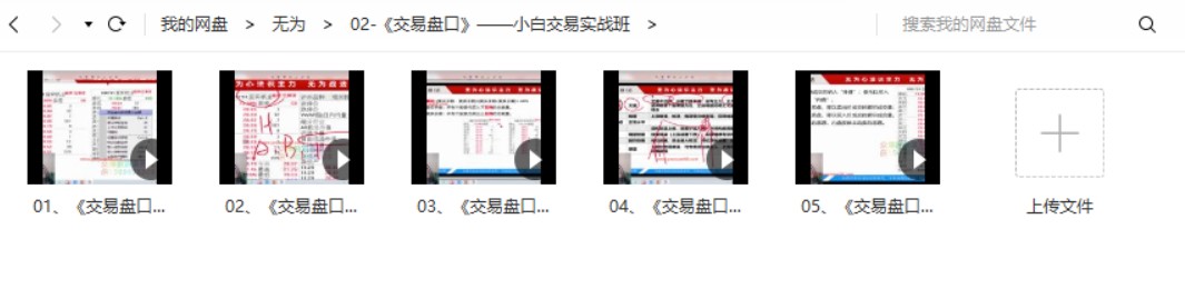 无为课堂小白交易实战班《交易盘口》