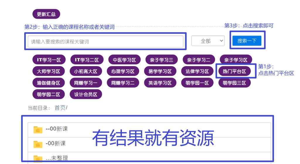 如何自助搜索是否有热门课程资源插图