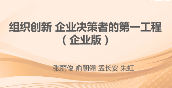 张丽俊 组织创新 企业决策者的第一工程-百度云分享插图