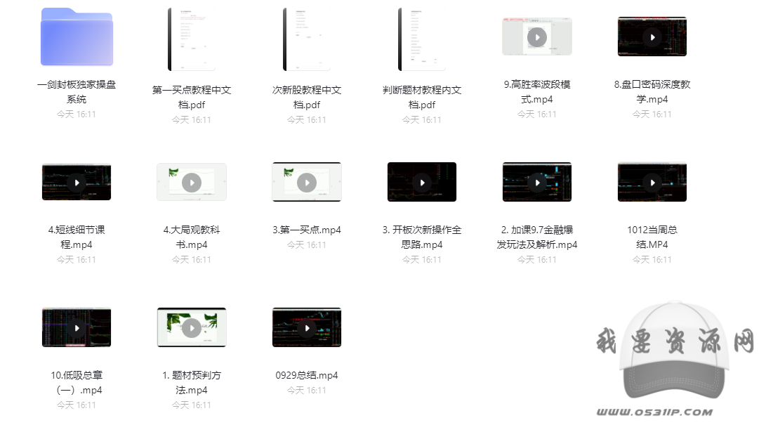 一剑独家封板操盘系统课百度云分享