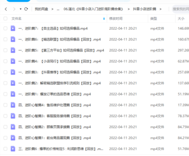 【电商会员上新】湛北《抖音小店入门进阶高阶篇合集》