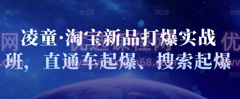 凌童・淘宝新品打爆实战班，直通车起爆、搜索起爆