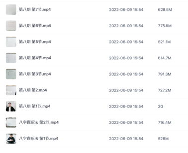 宗真《生命本源八字班》视频9集