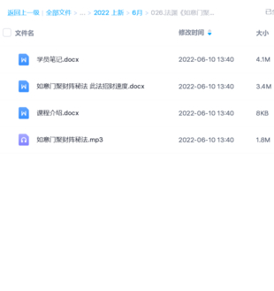 法渊《如意门聚财阵秘法》文+音