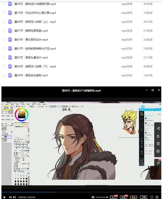 【设计上新】297.插画师撒呀酱角色插画进阶班2020【画质还行只有视频】