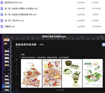 蓉儿iPad水彩系统课第3期2022年1月结课【画质高清有笔刷】