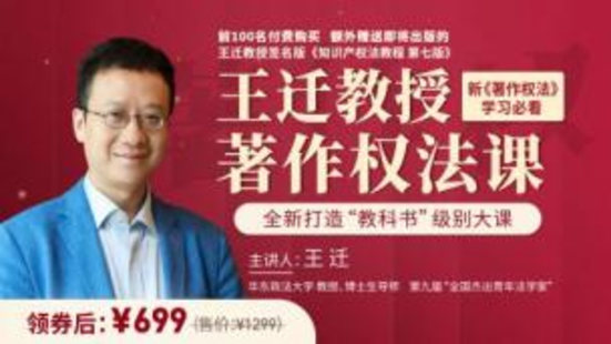 【法律完结】【智拾】 《174 王迁教授的著作权法》