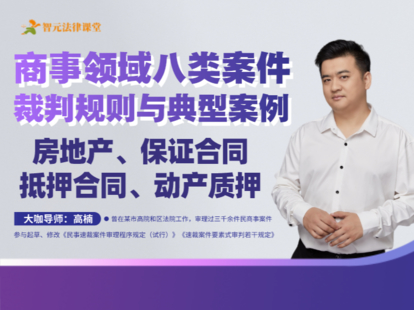 《491【下】高楠商事领域八类案件裁判规则与典型案例：房地产、保证合同、抵押合同、动产质押》