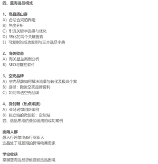 跨境电商蓝海选品思维（跨境杨少）