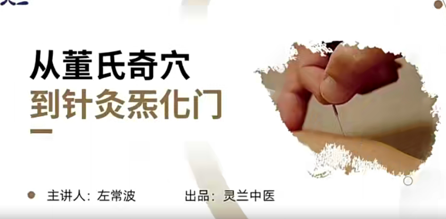 灵兰 左常波从董氏奇穴到针灸网盘分享