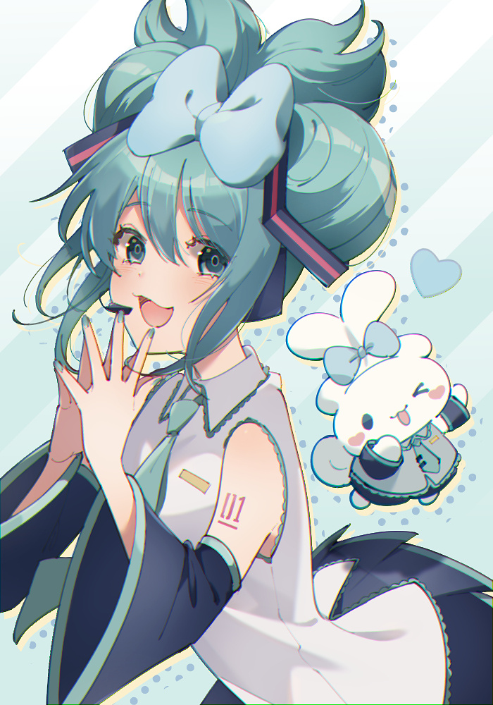 萌萌的玉桂狗初音未来组合登场，双倍的萌萌气息超治愈插图4