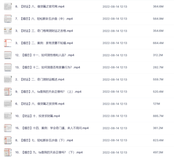 晓星《奇门测求财和婚恋》视频29集