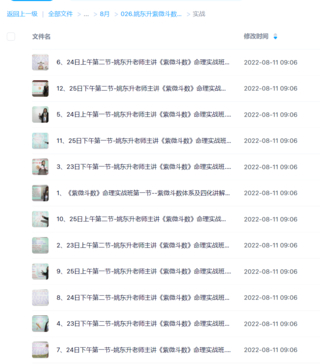 姚东升紫微斗数中级班+实战班视频24集