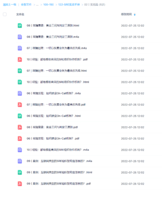 【极客时间】SRE实战手册网盘分享