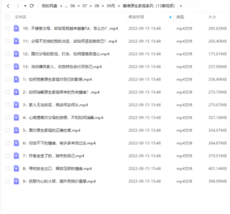 赛维原生家庭系列（13集视频）网盘分享插图