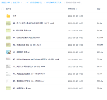 武峰英美文化课第3季2022年