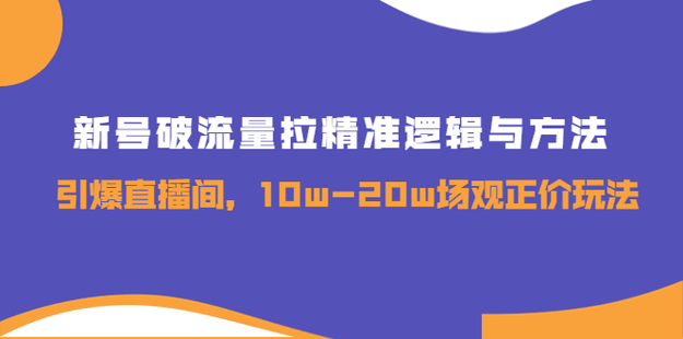 赢家新号破流量拉精准逻辑与方法91破解版无限次无限减大象盘分享