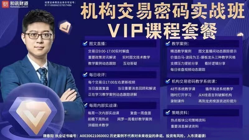 魏春阳：机构交易密码实战课（2022年2月）网盘分享
