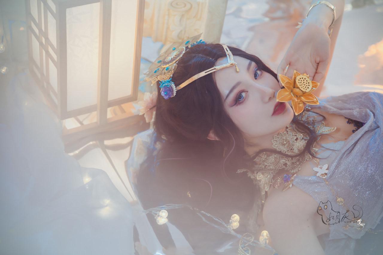 如月灰《永劫无间》迦南花无痕cosplay插图8