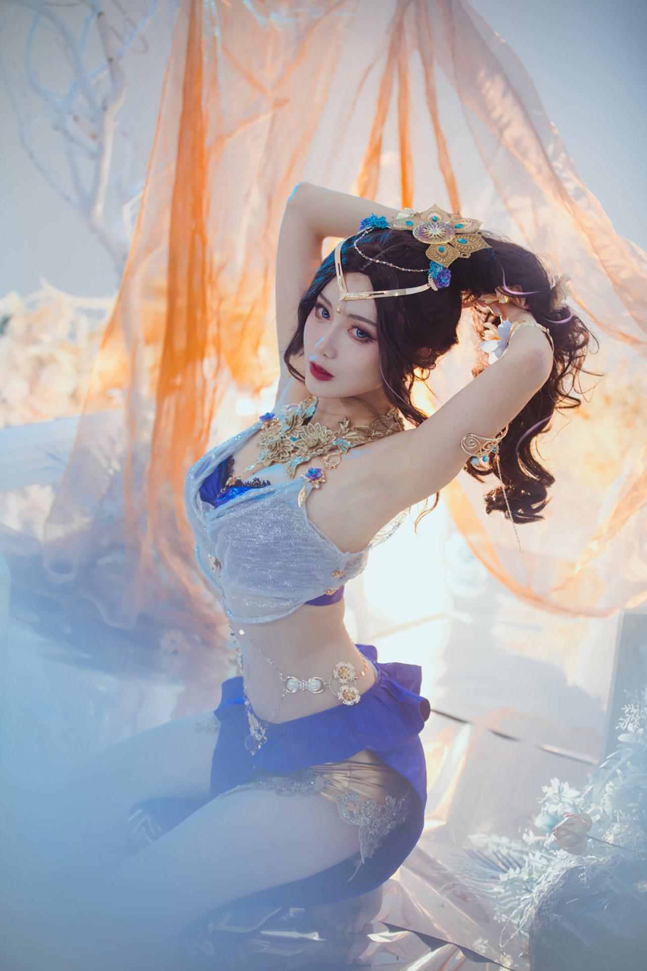 如月灰《永劫无间》迦南花无痕cosplay插图4