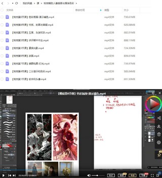 桃枝精致人像插画与厚涂色彩2022年4月网盘分享