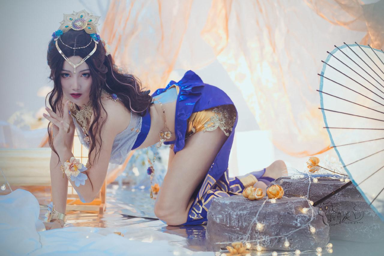 如月灰《永劫无间》迦南花无痕cosplay插图7