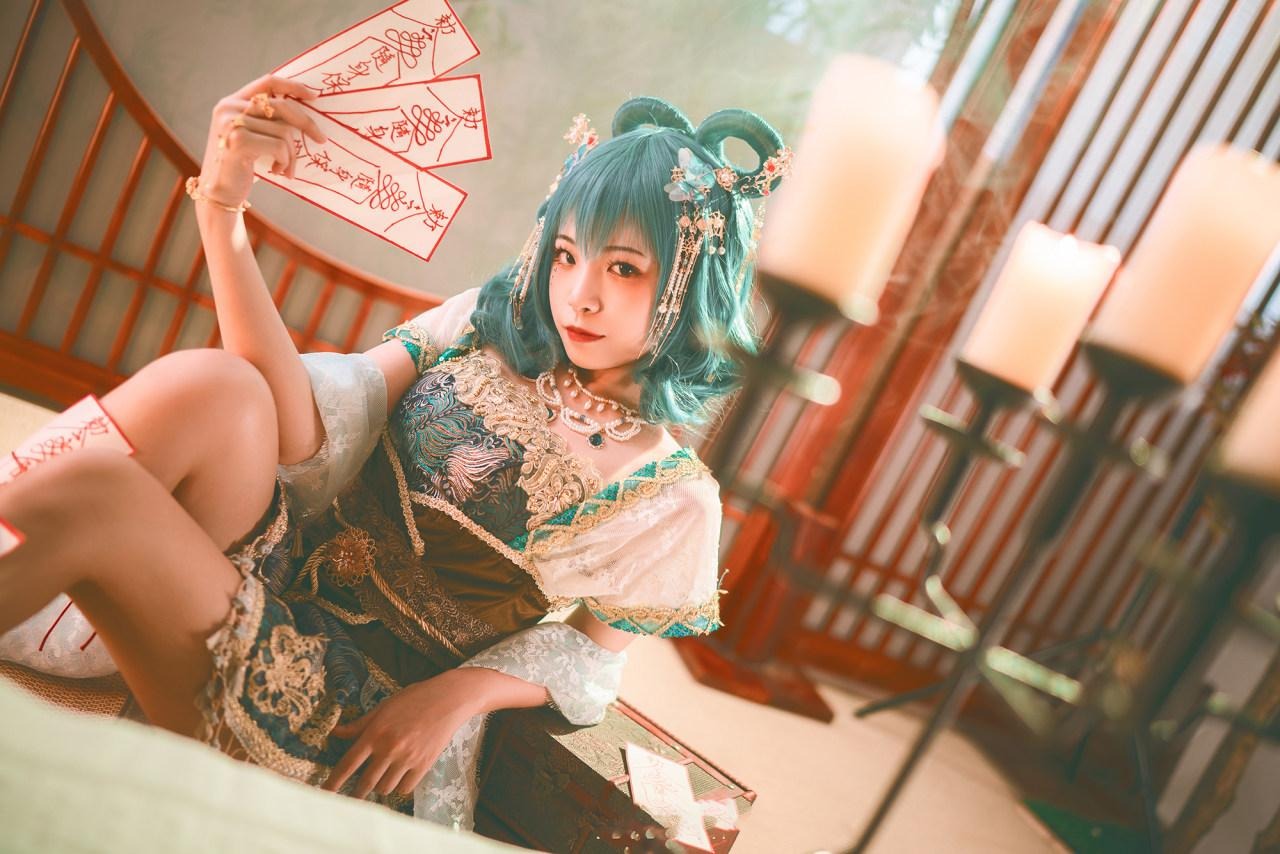 《东方project》霍青娥cosplay（CN：冉冉不甜v）插图