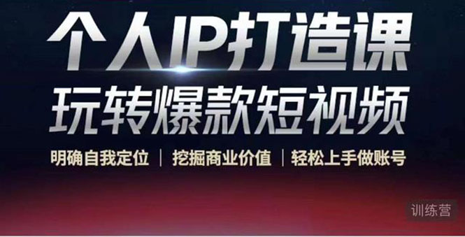 个人IP打造课-玩转爆款短视频网盘分享