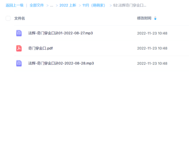 法辉奇门穿金口诀音频+资料