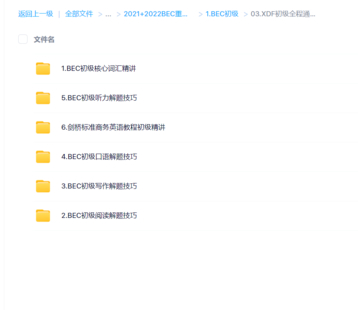 XDF初级全程通关课