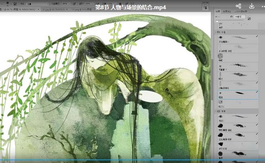 岁岁山夕2022壁画古风人物插画班【画质高清有笔刷】